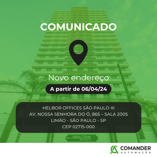 novo endereço comander automação